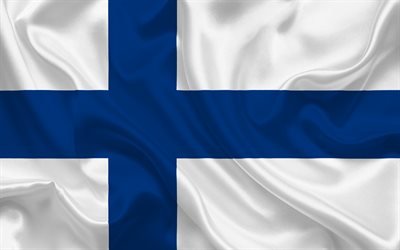 Finnish flag, Finland, Europe, flag of Finland, European flags