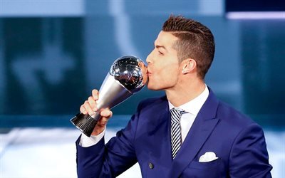 Cristiano Ronaldo, best world football player, player of year, portrait