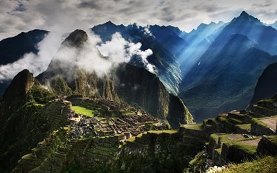 Machu Picchu, mountains, ancient settlement, Peru