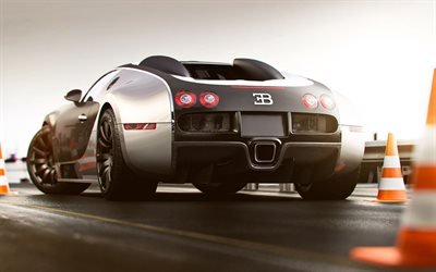 Bugatti Veyron, raceway, supercars, hypercars, Bugatti