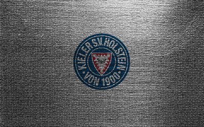 Holstein Kiel, german football club, logo, metal texture, creative art, mosaic, emblem, Kiel, Schleswig-Holstein, Germany, football, 2 Bundesliga