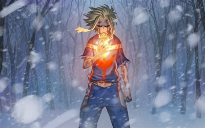 Toshinori Yagi, winter, My Hero Academia, fire, manga, Boku no Hero Academia