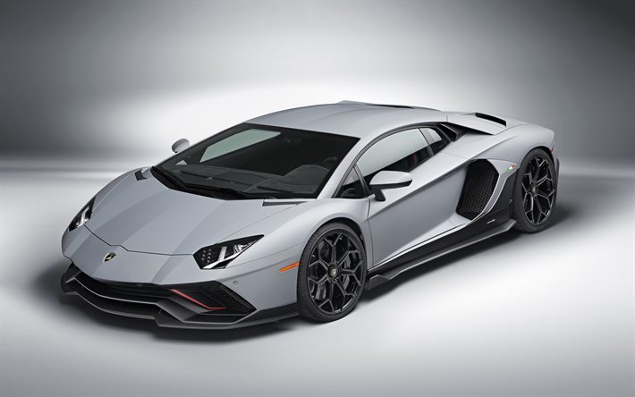 2022, Lamborghini Aventador LP780-4 Ultimae, 4k, front view, exterior, supercars, gray Aventador, tuning Aventador, Italian sports cars, Lamborghini
