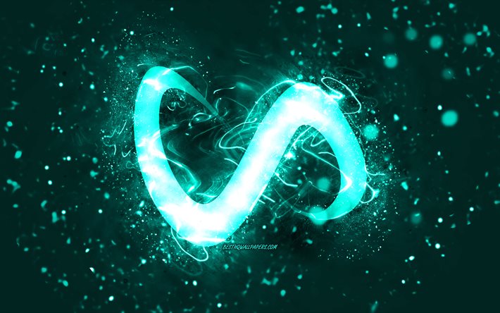 Logo DJ Snake turquoise, 4k, DJ norv&#233;giens, n&#233;ons turquoise, cr&#233;atif, fond abstrait turquoise, William Sami Etienne Grigahcine, logo DJ Snake, stars de la musique, DJ Snake
