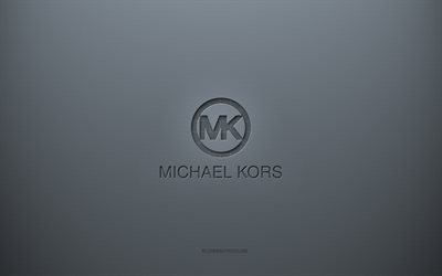 Michael Kors logo, gray creative background, Michael Kors emblem, gray paper texture, Michael Kors, gray background, Michael Kors 3d logo