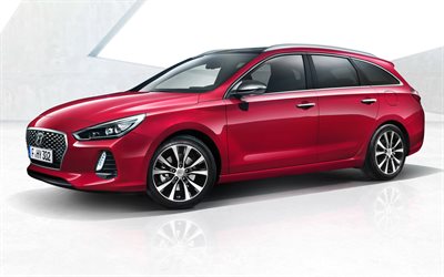 Hyundai i30 Wagon, 2018, red i30, new cars, new i30 station wagon, Korean cars, Hyundai