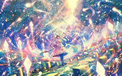 Hatsune Miku, fantastic forest, artwork, Vocaloid, Miku Hatsune, manga