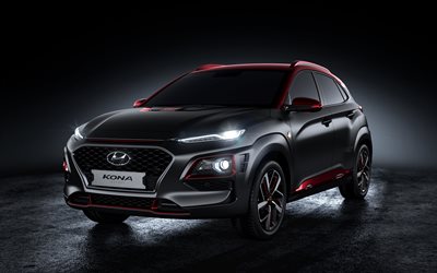 Hyundai Kona, 2019, Homem De Ferro Edition, crossover compacto, vista frontal, ajuste de Kona, Carros coreanos, Hyundai