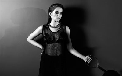 Zoey Deutch, american actress, monochrome, movie stars, Hollywood, beauty