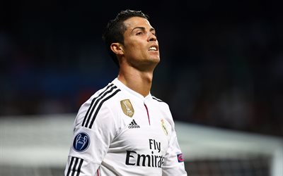 4k, Cristiano Ronaldo, CR7, Real Madrid, La Liga, football stars, match, Ronaldo, football, Galacticos, soccer