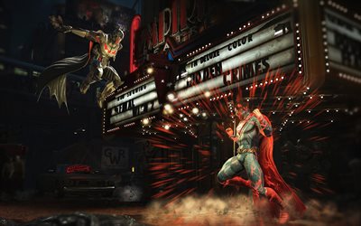 Superman vs Batman, art, 2017 games, superheroes, Injustice 2, Batman, Superman