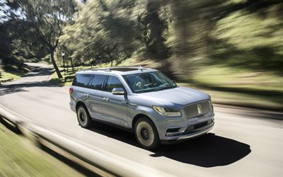 Lincoln Navigator, 4k, 2018 otomobil, SUV, yol, Navigator, Lincoln