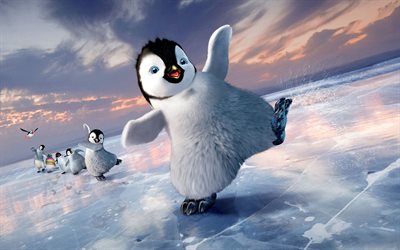 Happy Feet 3, 2017, 3d penguins, new cartoons, ice, winter