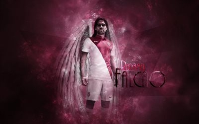 radamel falcao, as monaco fc, kolumbianischer fu&#223;ballspieler, kunst, frankreich, league 1, fussball