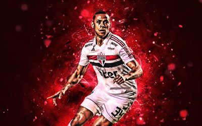 Bruno Alves, Brezilyalı futbolcular, Sao Paulo FC, SPFC, futbol, Bruno Fabiano Alves, soyut sanat, Brezilya Serie A, neon ışıkları, Brezilya