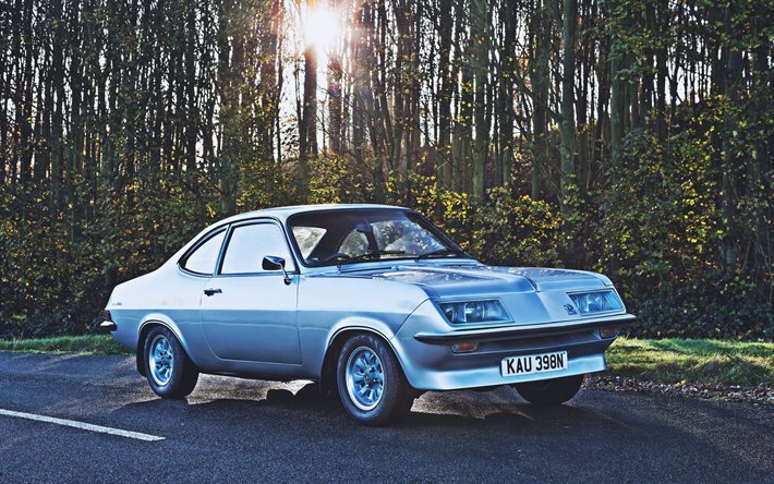 Vauxhall High Performance Firenza, 4k, carros retro, carros 1974, carros antigos, Vauxhall