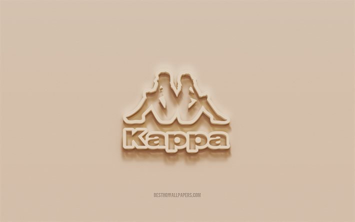 Download wallpapers Kappa logo, brown plaster Kappa 3d logo, brands, Kappa emblem, 3d art, Kappa for desktop free. Pictures for desktop free