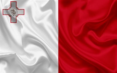 Malta bandiera, Malta, Europa, bandiera di Malta, bandiere nazionali