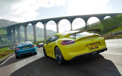Forza Horizon 4, 2018, El Porsche Cayman GT4, BMW M2, cartel, promo, simuladores