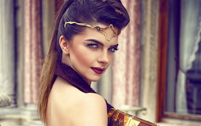 pelin karahan, 2018, t&#252;rkische schauspielerin, make-up, sch&#246;nheit, supermodel, br&#252;nette