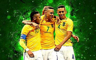 Marquinhos Gabriel, Luan Vieira, Neymar, Brazil National Team, football, soccer, Neymar JR, Gabriel, Luan, Brazilian football team