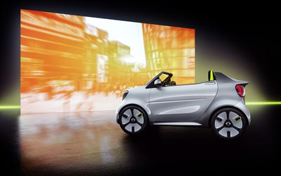 Akıllı Forease, 2018, elektrikli araba, convertible, Alman arabaları, Akıllı, Paris Motor Show&#39;da