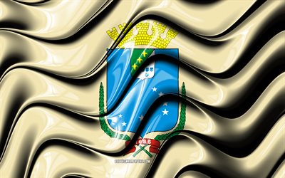 Sao Luis Bandiera, 4k, Citt&#224; del Brasile, Sud America, Bandiera di Sao Luis, 3D arte, Sao Luis, citt&#224; del brasile, Sao Luis 3D, bandiera, Brasile