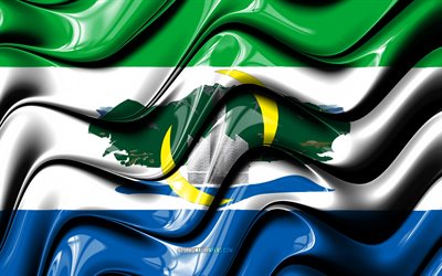 Serra Bandiera, 4k, Citt&#224; del Brasile, Sud America, Bandiera della Serra, 3D arte, Serra, citt&#224; del brasile, Serra 3D, bandiera, Brasile