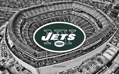 New York Jets, MetLife Stadium, Amerikansk fotboll, New York Jets logotyp, emblem, New York Jets-Stadion, Amerikansk football stadium, NFL, New York, USA