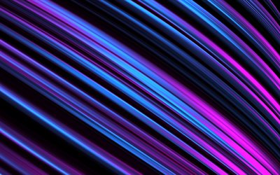 violeta resumen de las ondas, arte 3D, abstracto, arte, violeta ondulado de fondo, ondas, creativo, violeta or&#237;genes, las ondas de texturas