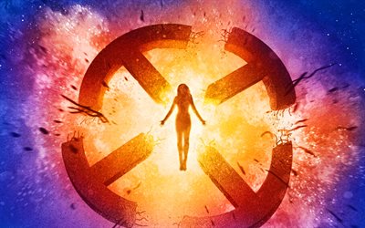 4k, Dark Phoenix, fan art, 2019 movie poster di X Men Dark Phoenix