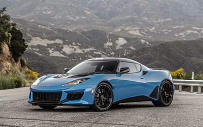 2020, Lotus Evora GT, azul carro desportivo, azul novo, Evora GT, Brit&#226;nica de carros esportivos, Lotus