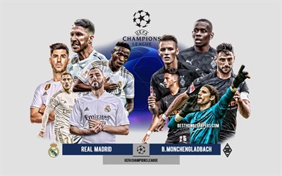 Real Madrid vs Borussia Monchengladbach, Group B, UEFA Champions League, Preview, promotional materials, football players, Champions League, football match, Real Madrid, Borussia Monchengladbach