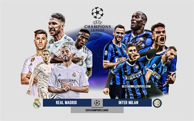 Real Madrid vs Inter Milan, Group B, UEFA Champions League, Preview, promotional materials, football players, Champions League, football match, Real Madrid, Inter Milan