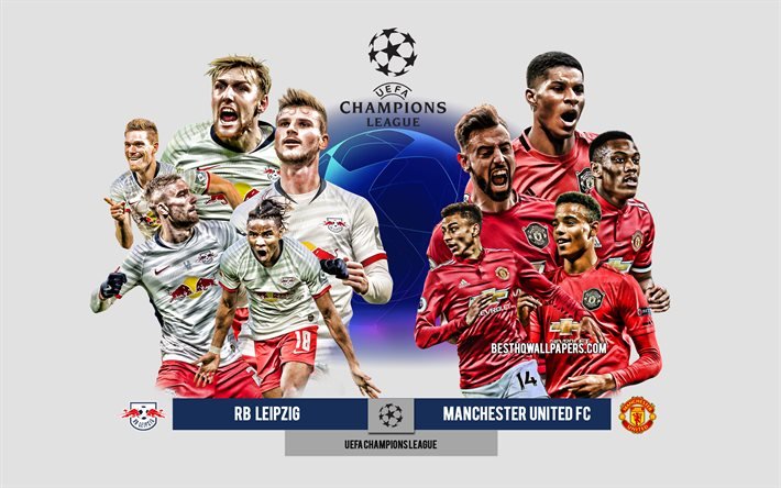 RB Leipzig vs Manchester United FC, Grupp H, UEFA Champions League, Preview, reklammaterial, fotbollsspelare, Champions League, fotbollsmatch, RB Leipzig, Manchester United FC