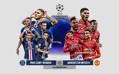 PSG vs Manchester United FC, Group H, UEFA Champions League, Preview, promotional materials, football players, Champions League, football match, Manchester United FC, PSG