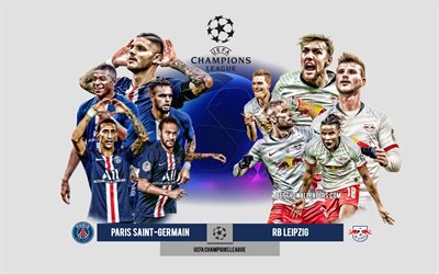 PSG vs RB Leipzig, Group H, UEFA Champions League, Preview, promotional materials, football players, Champions League, football match, RB Leipzig, PSG