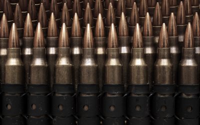 cartridges, bullets, machine-gun belt, background with bullets, ammunition background