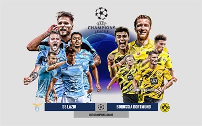 SS Lazio vs Borussia Dortmund, Group F, UEFA Champions League, Preview, promotional materials, football players, Champions League, football match, SS Lazio, Borussia Dortmund