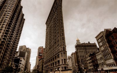 Flatiron Building, New York, United States, landmarks, NY
