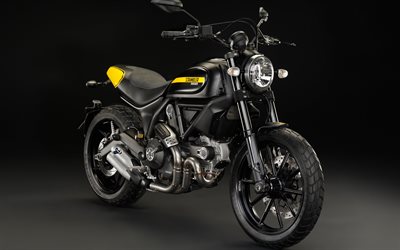 Ducati Scrambler, cool de v&#233;lo, de moto noir, l&#39;italien de motos, Ducati
