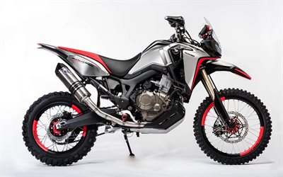 Honda Africa Twin Enduro Sport Concept, 4k, 2017 moto, Honda CRF1000L, moto sportive Honda