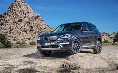 BMW X3, 4k, offroad, 2018 autos, crossovers, el nuevo X3, coches alemanes, BMW