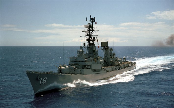USS Joseph Strauss, DDG-16, destructor, Marina de los Estados unidos, ej&#233;rcito de los estados unidos, buque de guerra, la Marina de los EEUU, Adams-clase, HDR