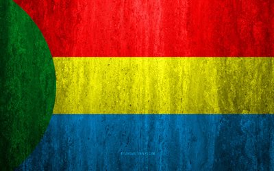 Drapeau de Itaituba, 4k, pierre fond, ville Br&#233;silienne, grunge drapeau, Itaituba, du Br&#233;sil, de Itaituba drapeau grunge de l&#39;art, de la texture de pierre, les drapeaux des villes br&#233;siliennes