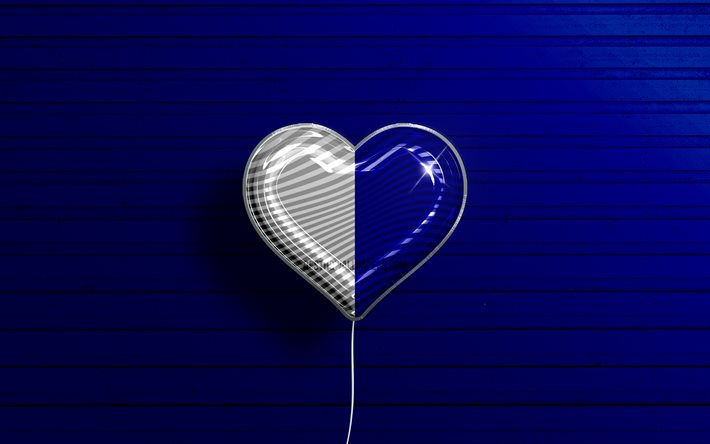 I Love Waterford, 4k, bal&#245;es realistas, fundo de madeira azul, Dia de Waterford, condados irlandeses, bandeira de Waterford, Irlanda, bal&#227;o com bandeira, Condados da Irlanda, Waterford