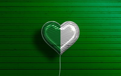I Love Limerick, 4k, palloncini realistici, sfondo di legno verde, Giorno di Limerick, contee irlandesi, bandiera di Limerick, Irlanda, palloncino con bandiera, Contee d&#39;Irlanda, Limerick