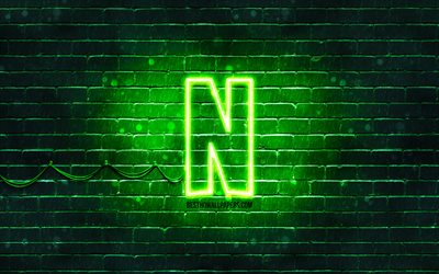 شعار Netflix الأخضر, 4 ك, لبنة خضراء, شعار Netflix, العلامة التجارية, شعار نيون Netflix, نيتفليكس