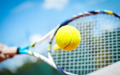 Download Download Wallpapers Tennis Yellow Ball Racket Tennis Sports Concepts 4k For Desktop Free Pictures For Desktop Free PSD Mockup Templates