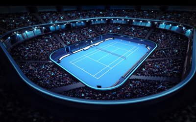 tennis court, hard cover, tennis concepts, 3d, tennis stadium
